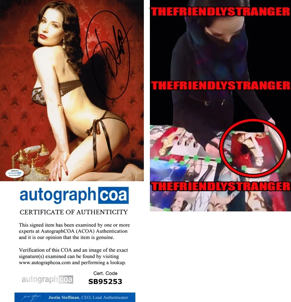 DITA VON TEESE — Dita Von Teese signed 8x10 Photo EXACT PROOF j SEXY Burlesque Dancer ACOA COA