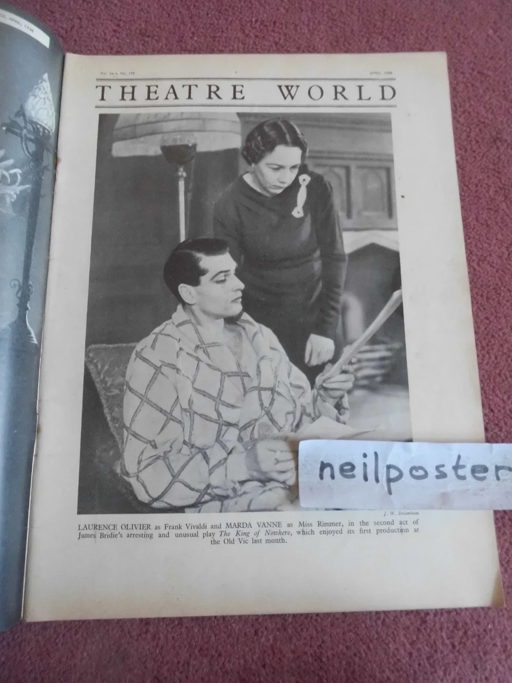 THEATRE WORLD (1938) UK mag RAYMOND MASSEY, LAURENCE OLIVIER, изображение 2
