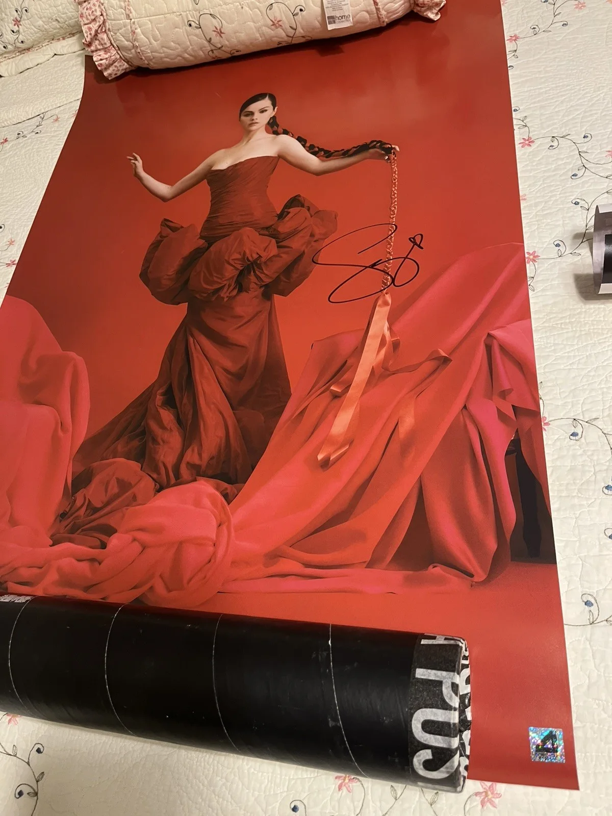 Selena Gomez signed poster (estimated 24 by 36), image 2