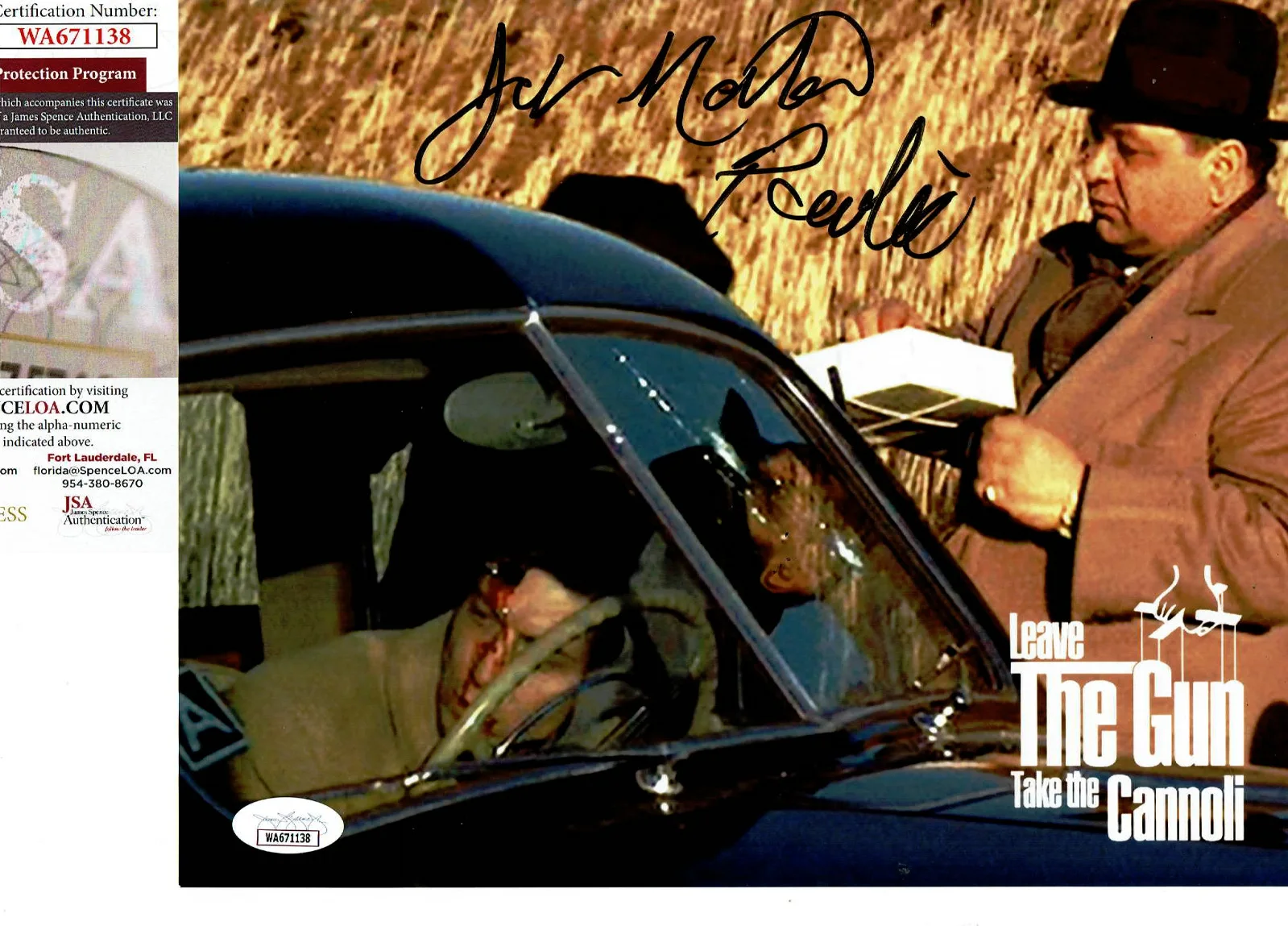 John Martino — Godfather John Martino Paulie signed 8x10 Leave The Gun Take the Cannolis JSA