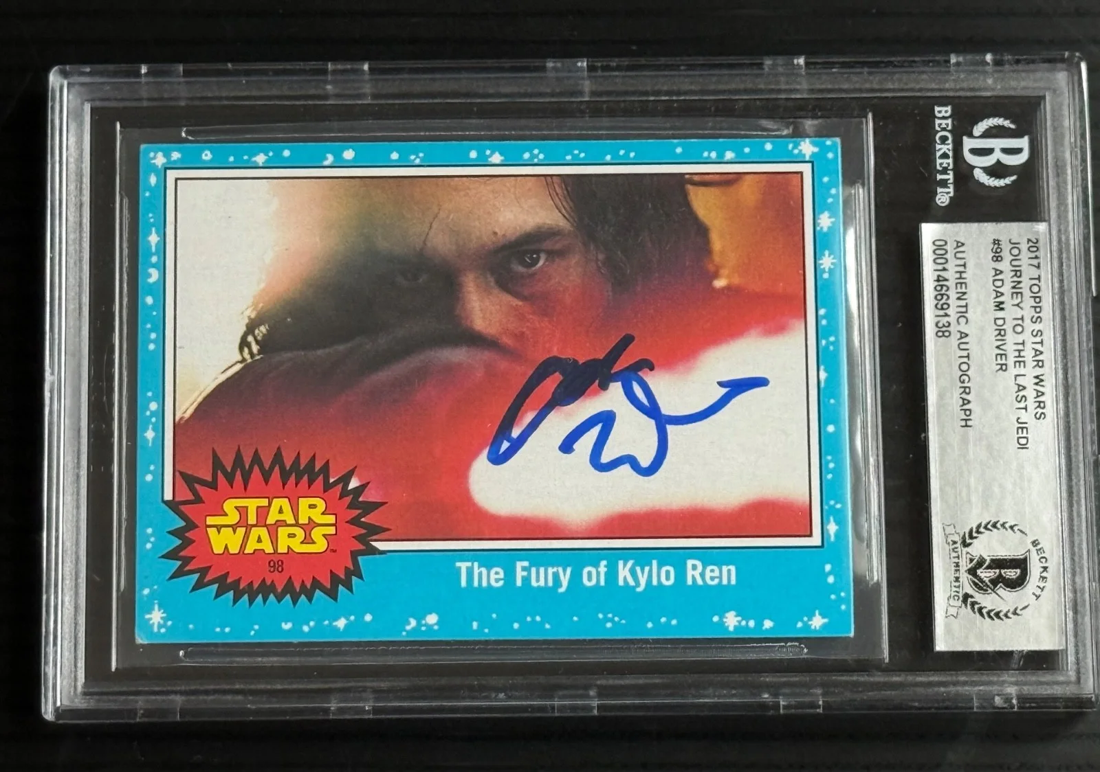 Adam Driver — Lot 6 Star Wars TFA SIGNED Auto Cards Adam Driver Daisy Ridley Boyega Isaac BAS, изображение 3