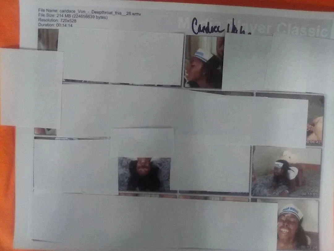 Candace Von Hand Signed Autographed 8x10 color story photo of Adult Ebony Model, изображение 2