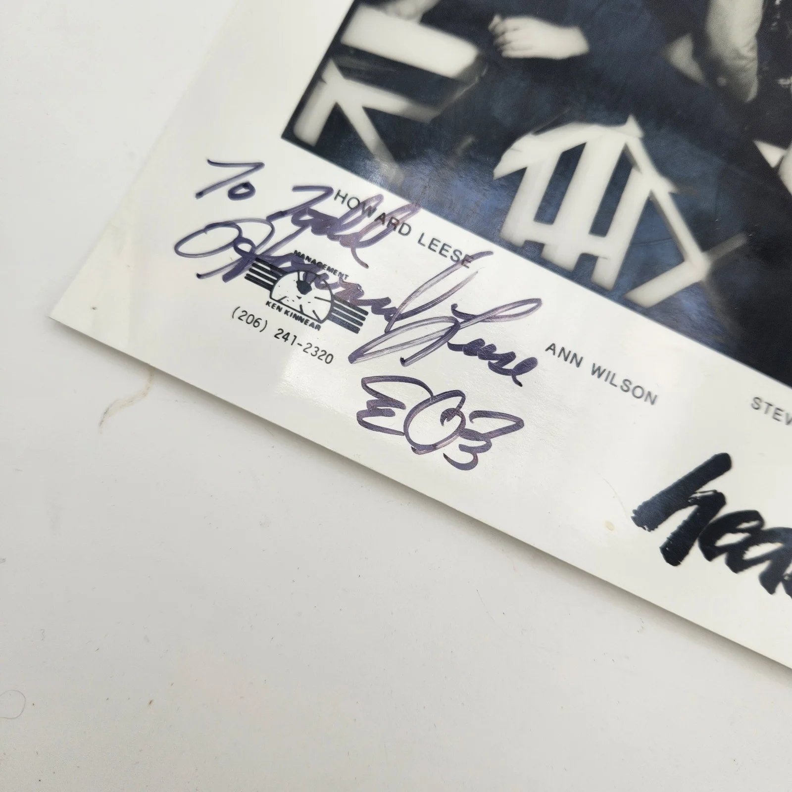 Vintage Heart Band Signed Photo Autographed By Howard Leese, изображение 2