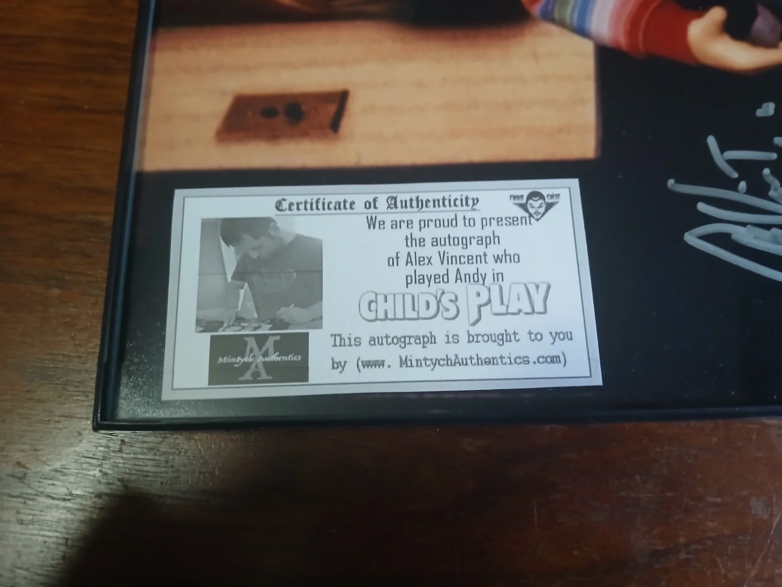 Alex Vincent "Child's Play" Andy 8×10 COA Autographed Photo In Frame!, изображение 2