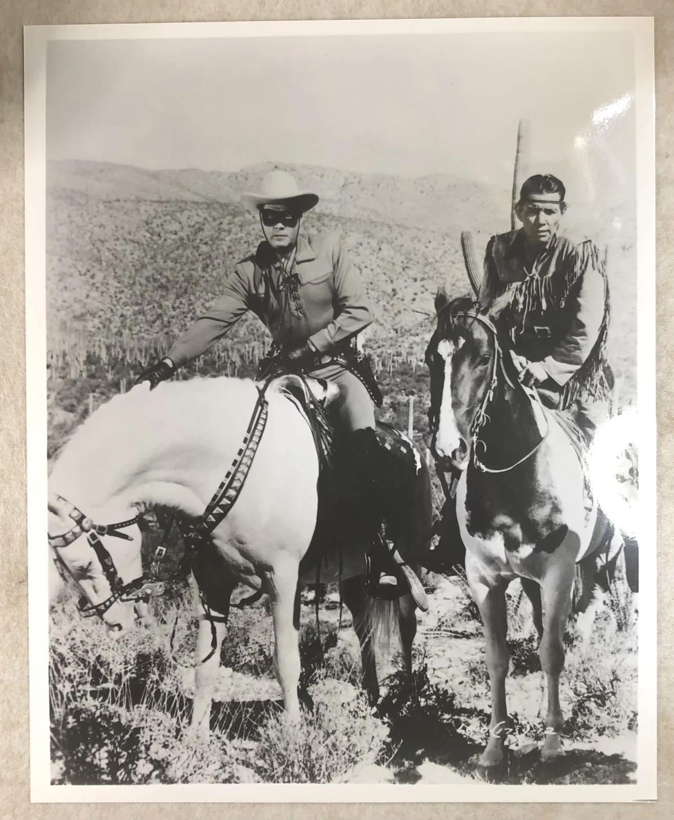 Clayton Moore — Clayton Moore The Lone Ranger Signed Autograph & Photo w/ Jay Silverheels Tonto, изображение 2