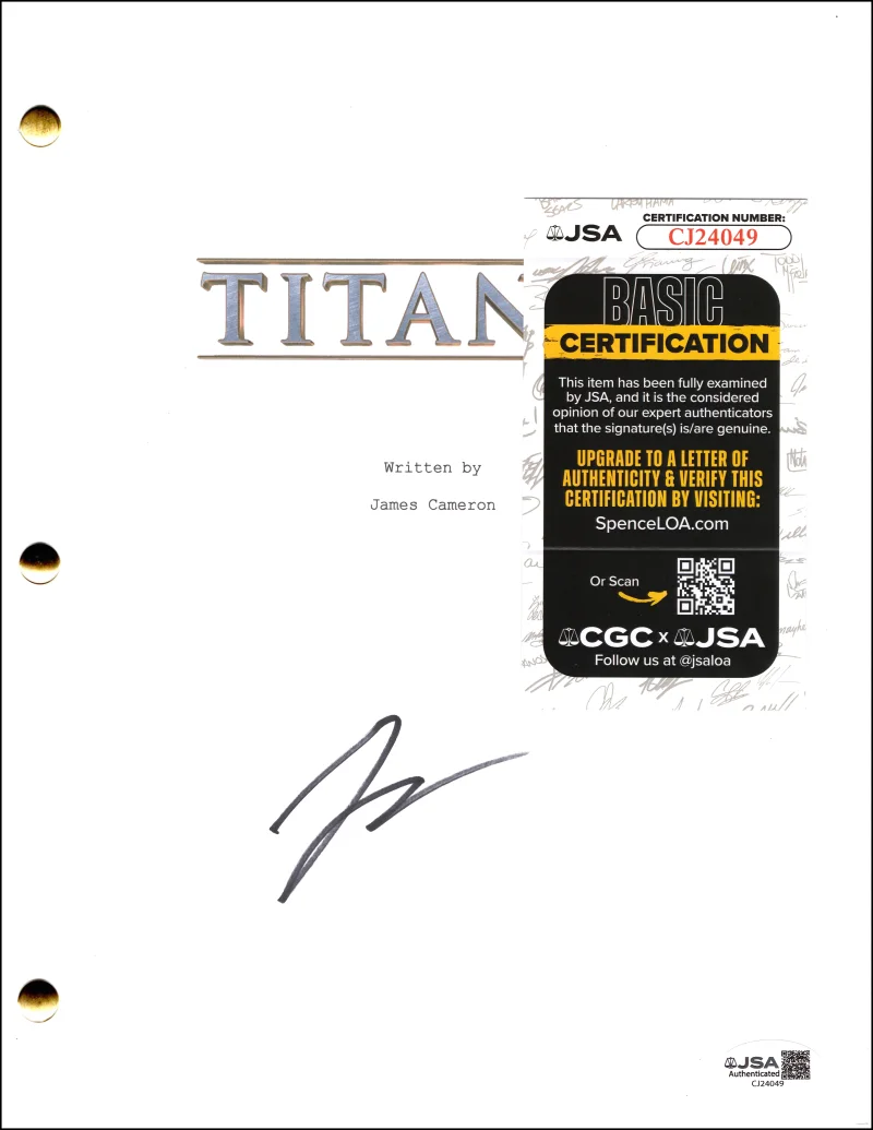 Leonardo DiCaprio — Leonardo DiCaprio Signed Autograph Titanic Full Movie Script Screenplay JSA COA, image 2
