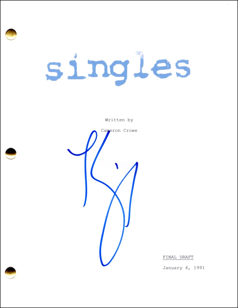 Kyra Sedgwick — Kyra Sedgwick Signed Autograph Singles Full Movie Script Screenplay Linda Powell