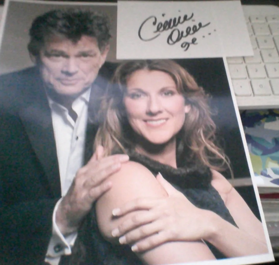 Celine Dion signed 3x4 inch index Card + Free 8x10 Photo + Photo Proof, image 3
