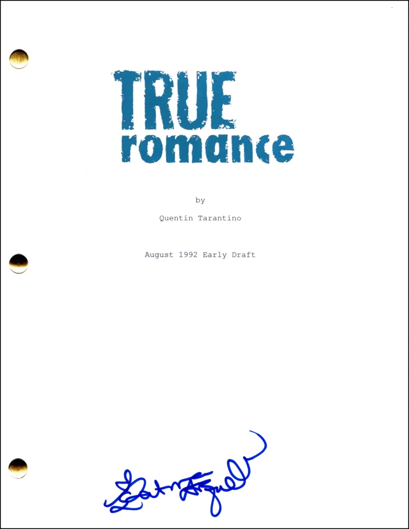 Patricia Arquette — Patricia Arquette Signed Autograph True Romance Full Movie Script Screenplay