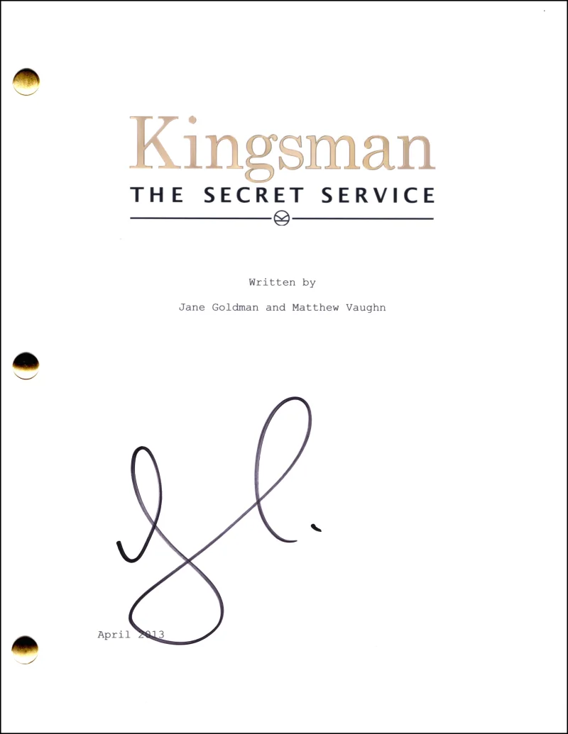 Matthew Vaughn — Matthew Vaughn Signed Autograph Kingsman The Secret Service Full Movie Script