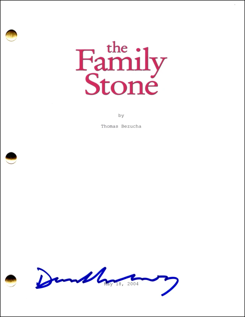 Dermot Mulroney — Dermot Mulroney Signed Autograph The Family Stone Full Movie Script - Everett