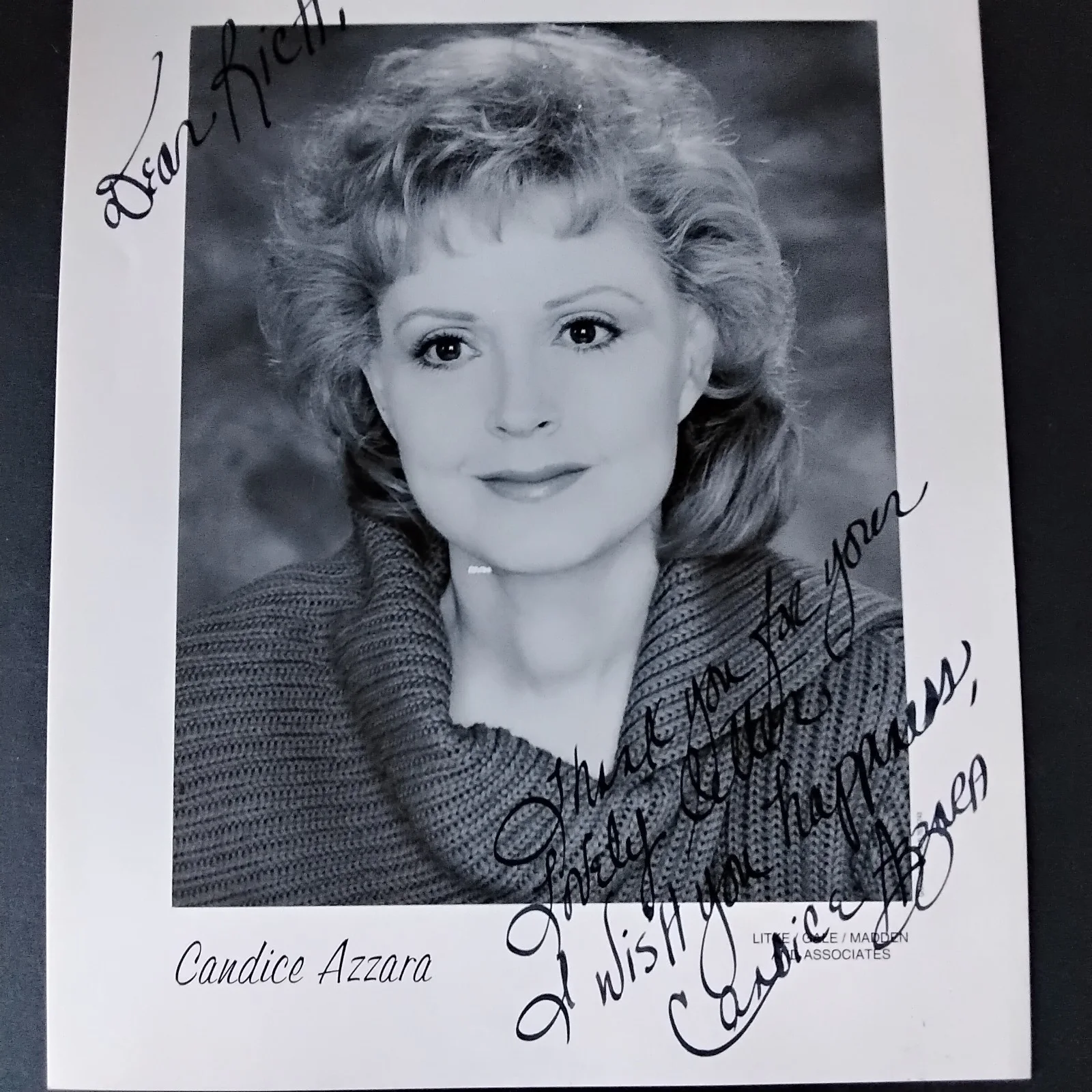 Candice Azzara SIGNED Photo Movie TV Actress Fatso Johnny Bravo Ocean's 12, изображение 2