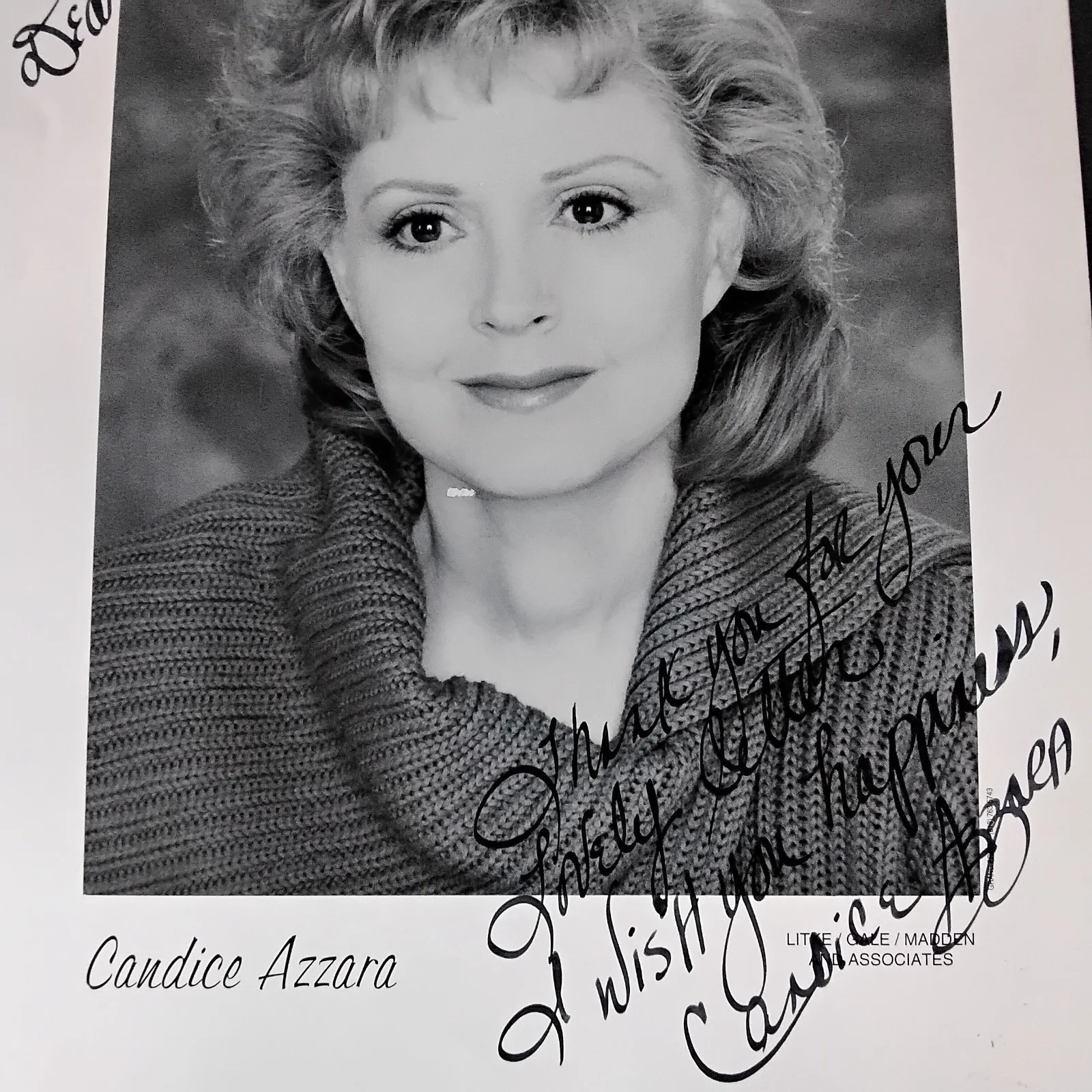 Candice Azzara SIGNED Photo Movie TV Actress Fatso Johnny Bravo Ocean's 12, изображение 3