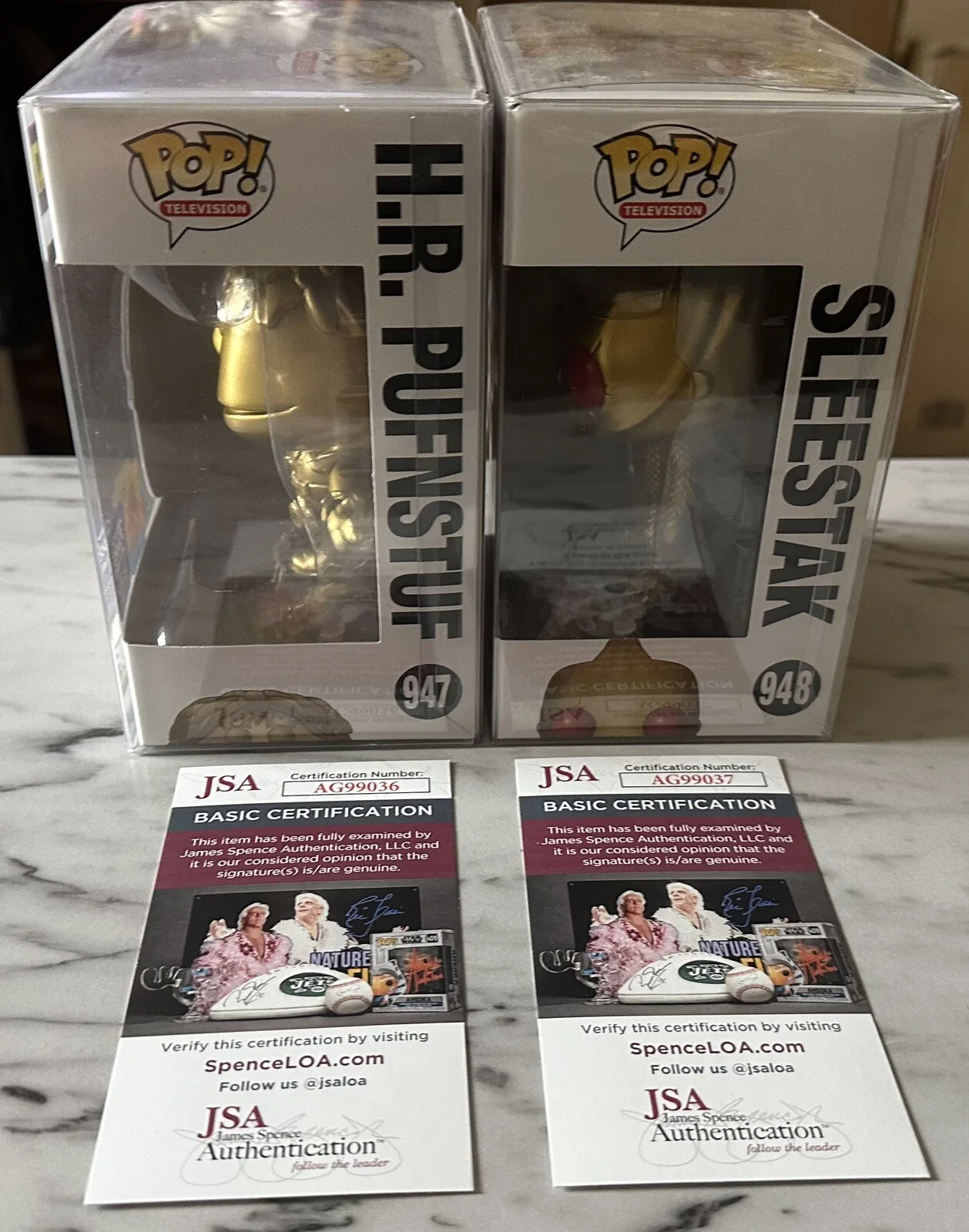 MARTY KROFFT, SID KROFFT — JSA COA SID & MARTY KROFFT Signed Autograph Gold H.R. PUFNSTUF & Sleestak FUNKO, image 5