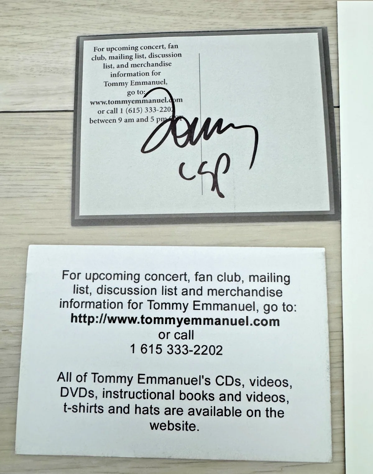 TOMMY EMMANUEL HAND SIGNED 8x10 PHOTO LEGEND GUITARIST AUTHENTIC AUTOGRAPH, изображение 3