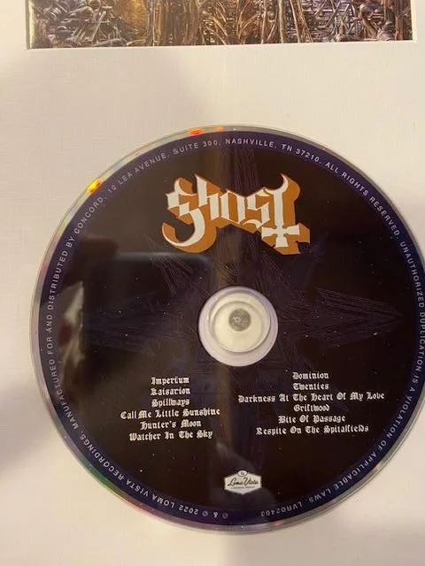 Ghost Signed Autographed Impera CD Booklet Papa Emeritus IV Framed 7x12, image 3