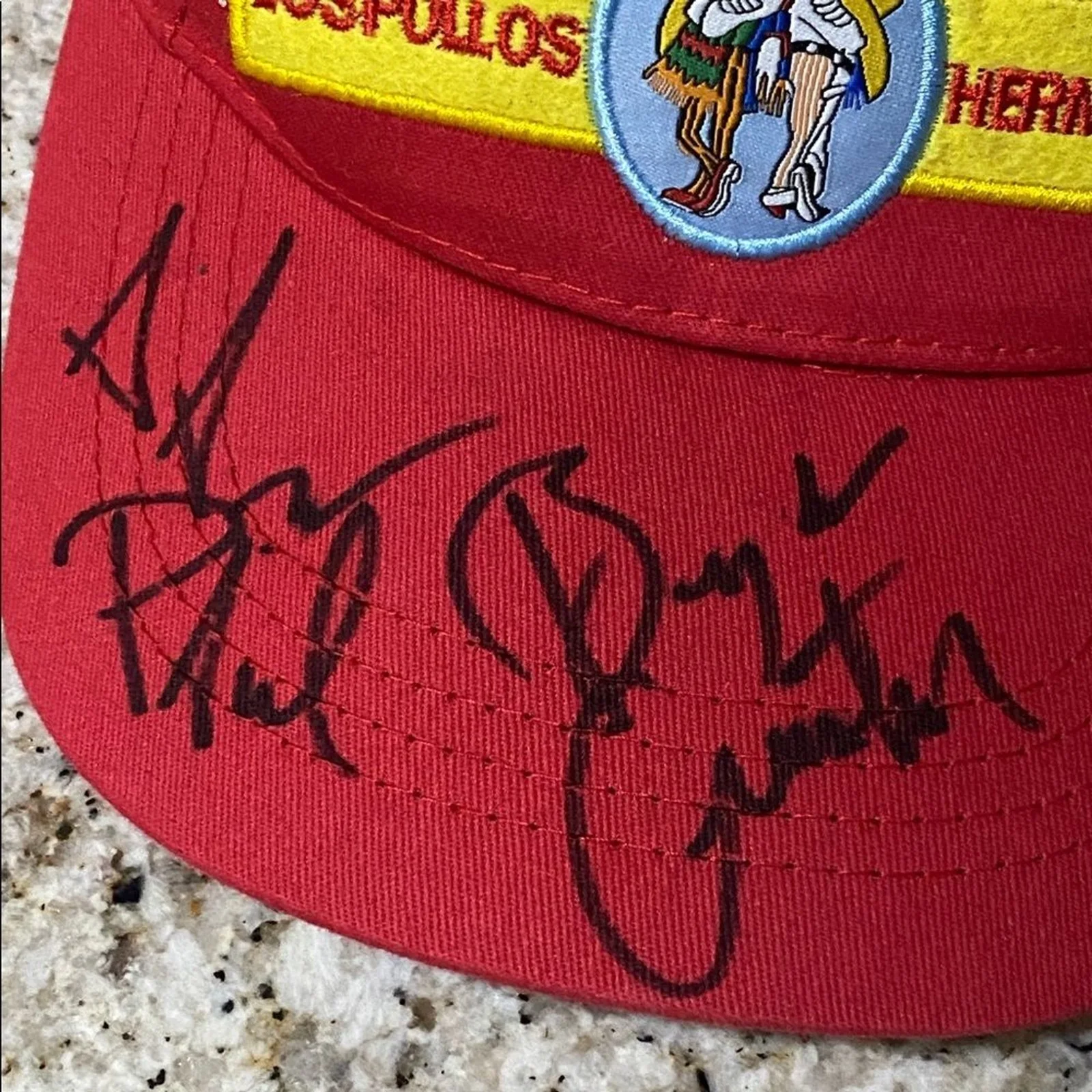 Los Pollos Hermanos Hat Signed by Bryan Cranston Aaron Paul & Giancarlo Esposito, image 2
