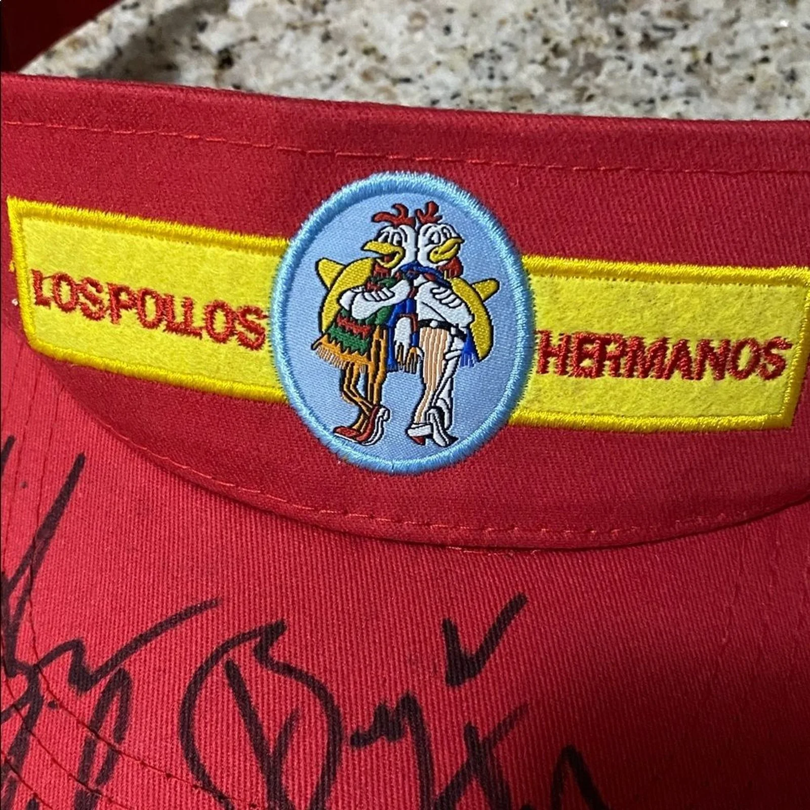 Los Pollos Hermanos Hat Signed by Bryan Cranston Aaron Paul & Giancarlo Esposito, image 3