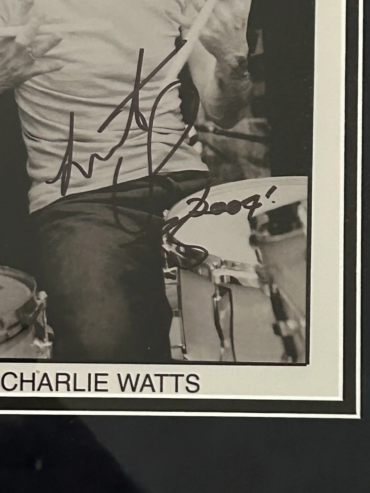 Charlie Watts Signed Photo Autographed Rolling Stones Drummer Framed JSA, изображение 2