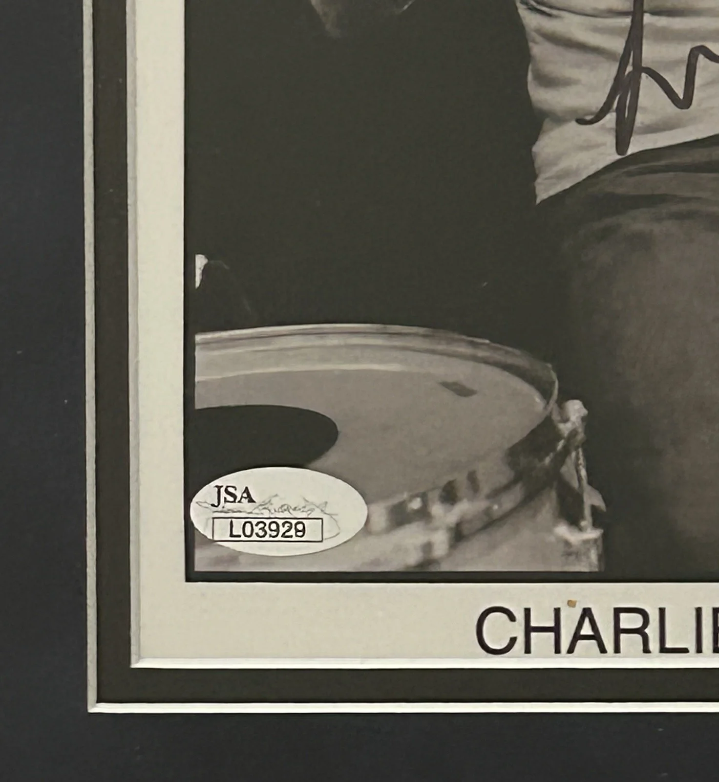 Charlie Watts Signed Photo Autographed Rolling Stones Drummer Framed JSA, изображение 3