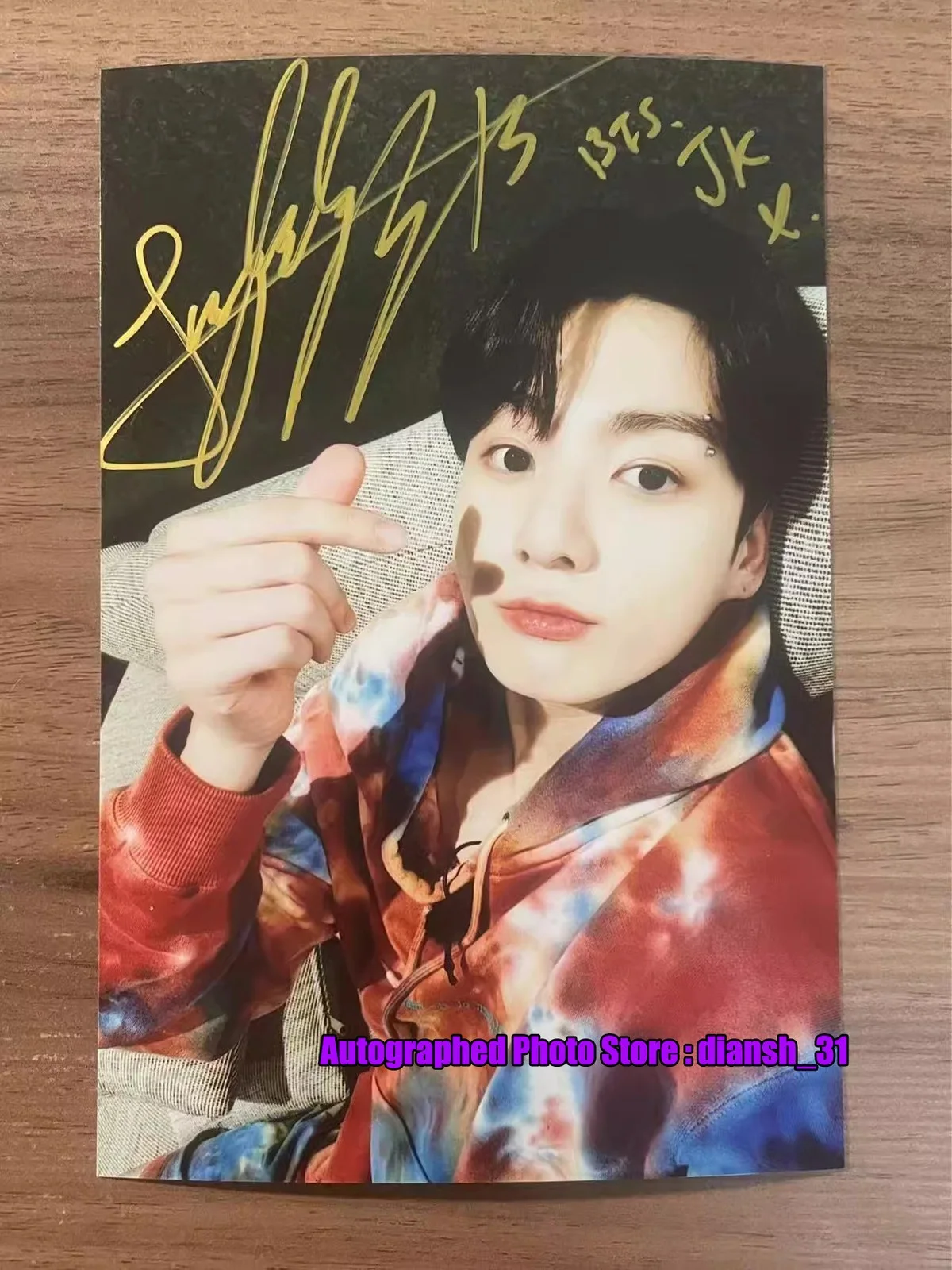Jeon Jung Kook — BTS Jungkook Jeon Jung-Kook Autographed Hand Signed Photo 4*6 K-POP Combine Set, image 5