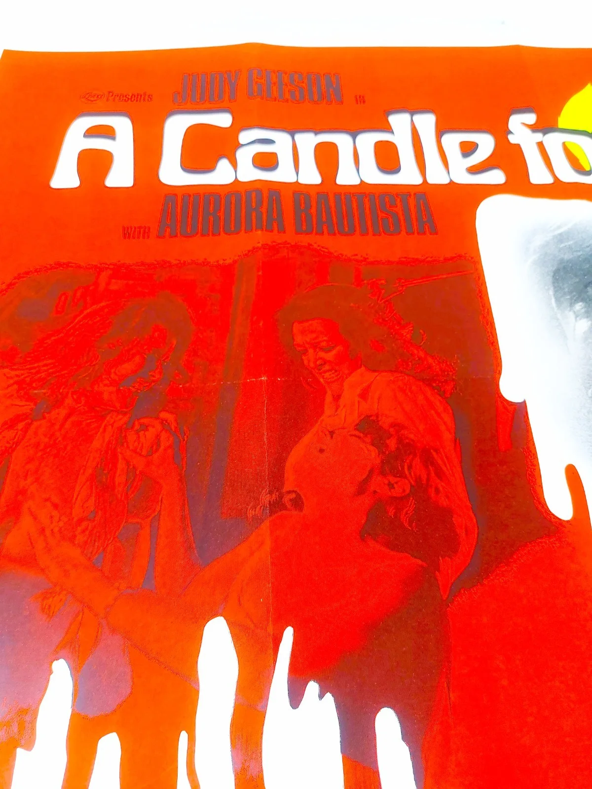 A CANDLE FOR THE DEVIL ORIGINAL UK QUAD FILM POSTER 1973, изображение 2
