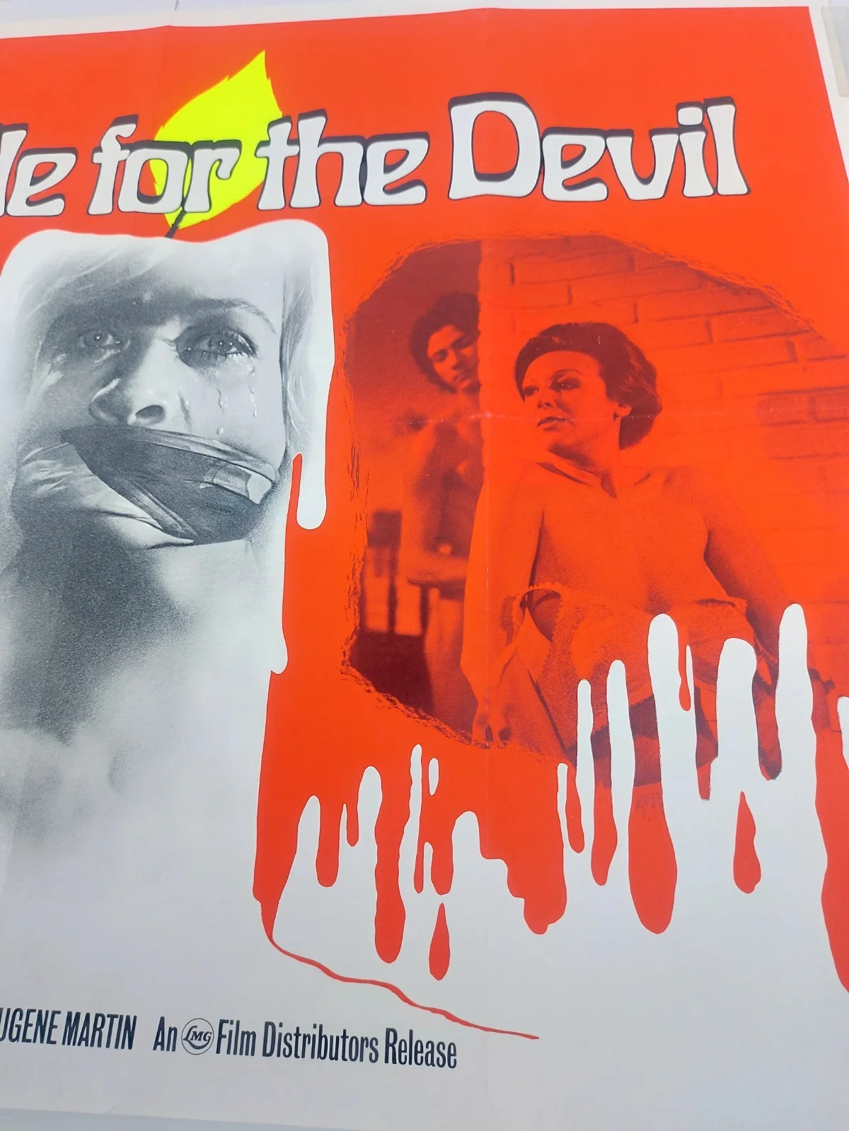 A CANDLE FOR THE DEVIL ORIGINAL UK QUAD FILM POSTER 1973, изображение 3