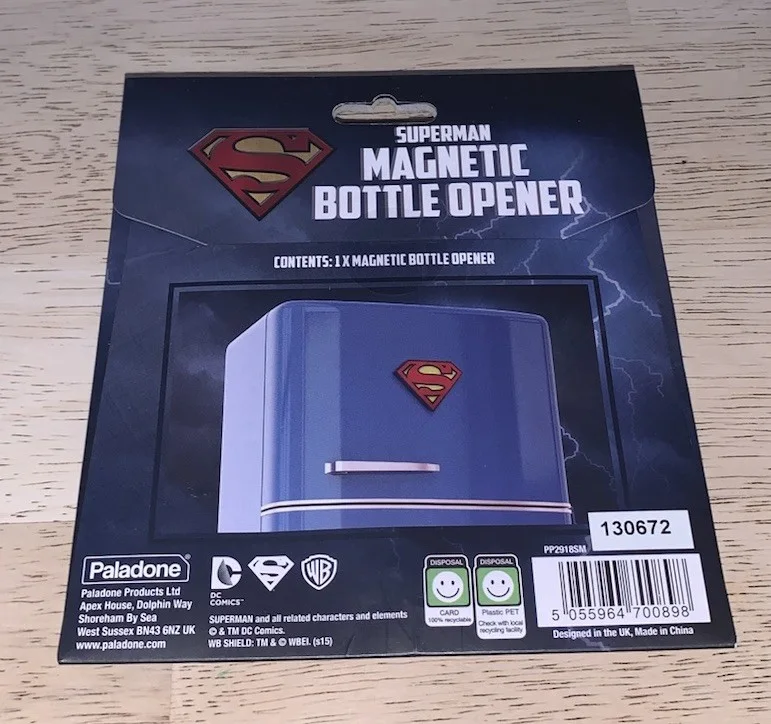 Superman Logo Magnetic Bottle Opener Paladone DC Comics, image 2