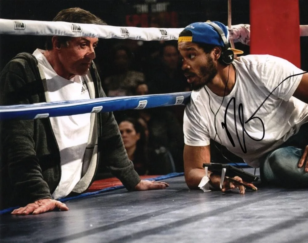 Ryan Coogler — Ryan Coogler Signed Autograph 8x10 Photo - Creed Director and Sylvester Stallone