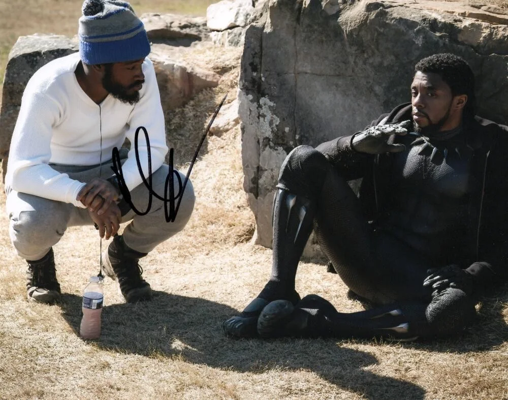 Ryan Coogler — Ryan Coogler Signed Autograph 8x10 Photo - Director with Chadwick Boseman