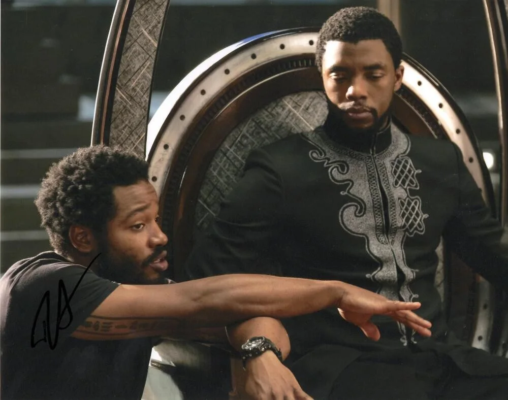 Ryan Coogler — Ryan Coogler Signed Autograph 8x10 Photo - Black Panther with Chadwick Boseman