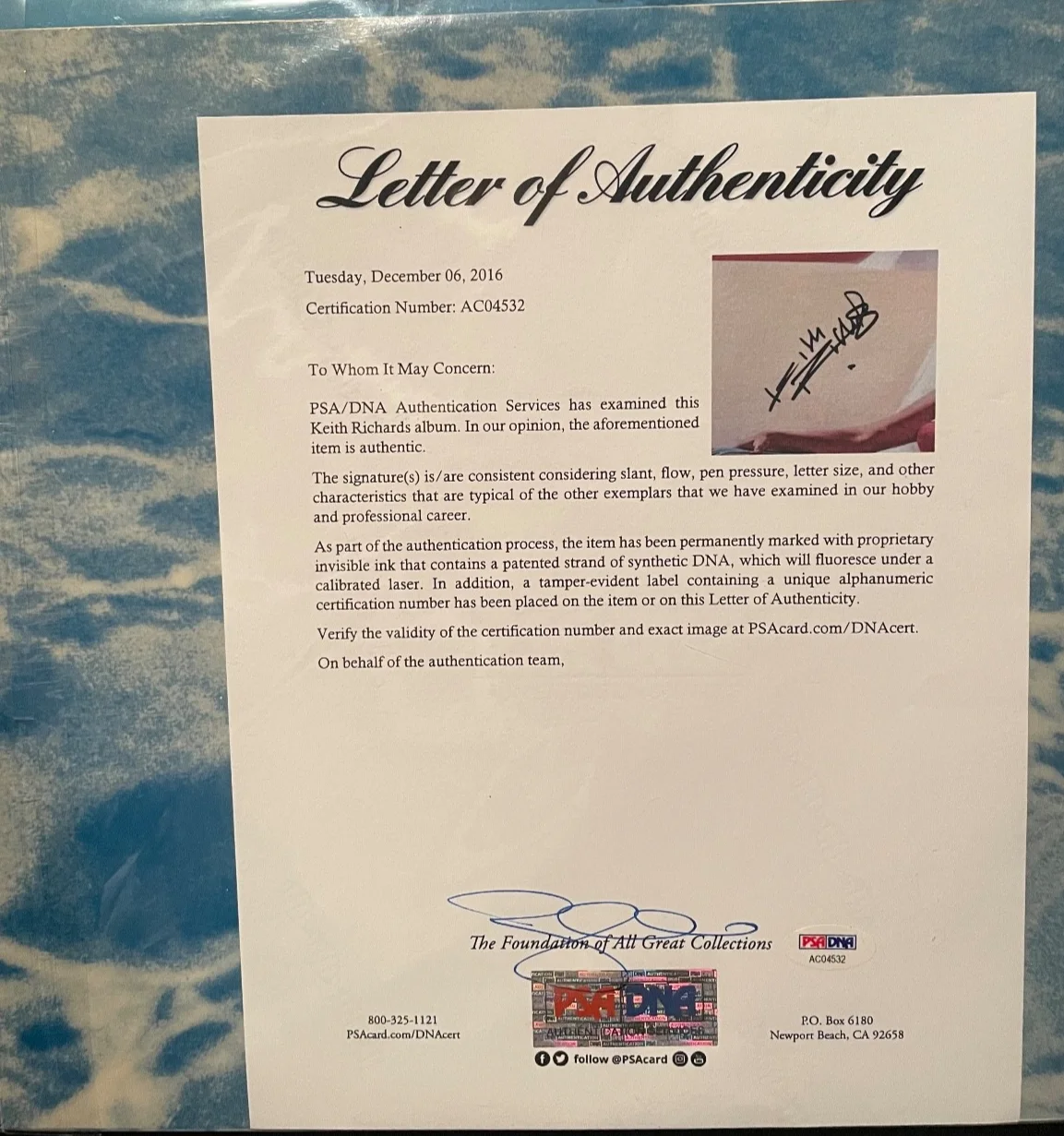 KEITH RICHARDS - *SIGNED/AUTOGRAPH* Made In The Shade/Rolling Stones *PSA COA*, image 2