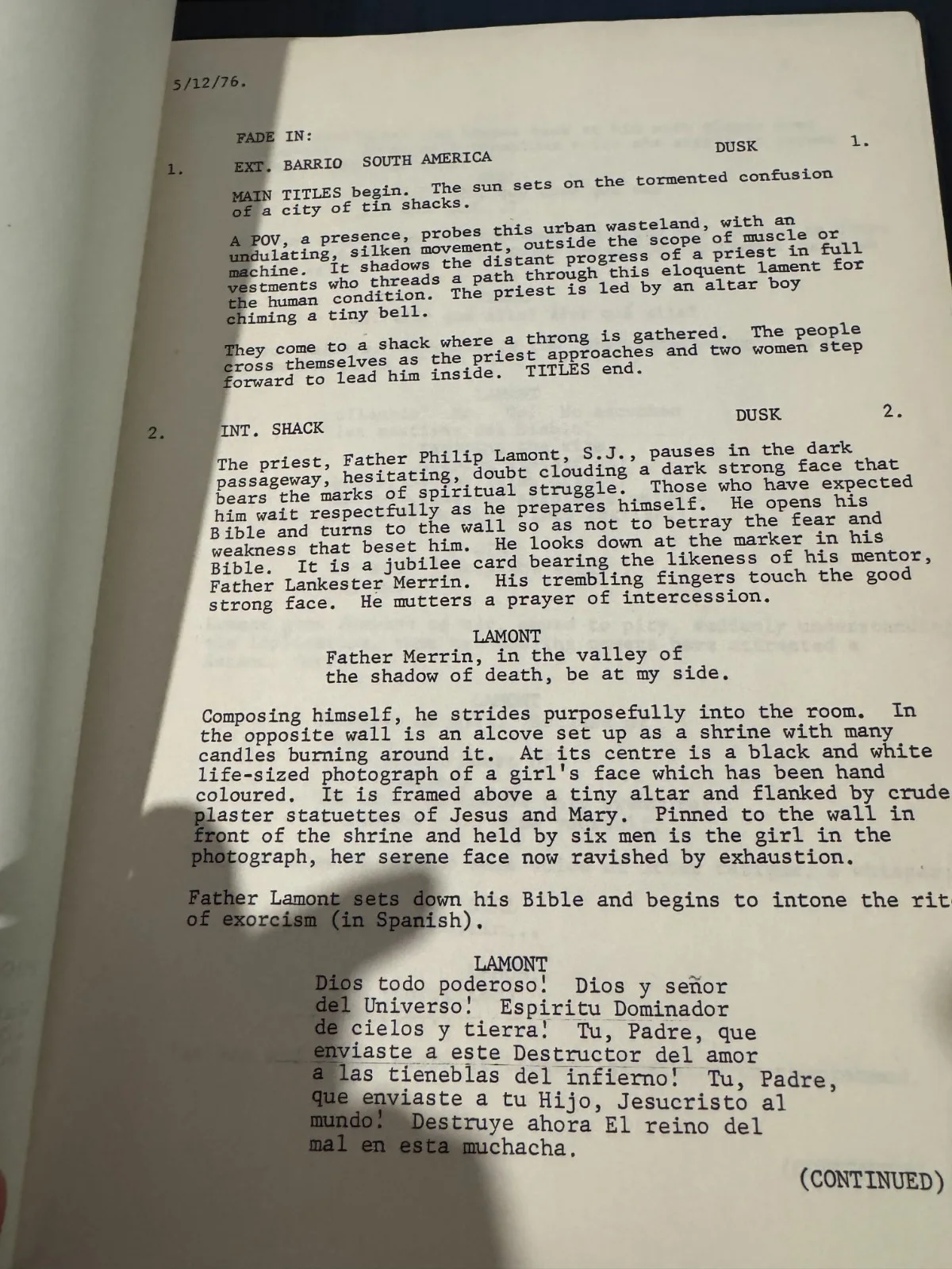 Linda Blair Autographed Exorcist II The Heretic Original Script ALTERNATE ENDING, image 5
