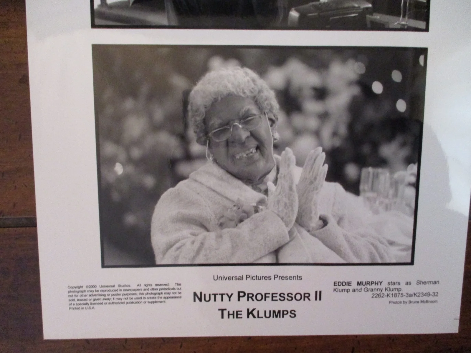 (Eddie Murphy)NUTTY PROFESSOR II: THE KLUMPS/2000 8 x 10 Black/White Press Photo, изображение 2