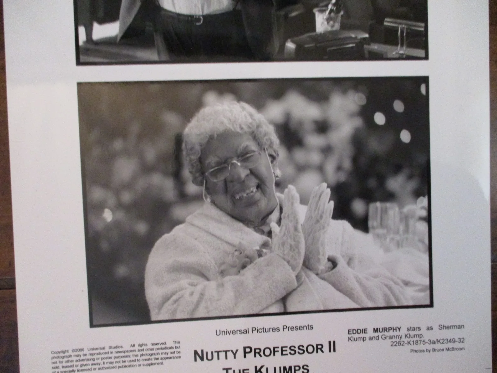 NUTTY PROFESSOR II: THE KLUMPS(Eddie Murphy)2000 8 x 10 Black/White Press Photo, изображение 2
