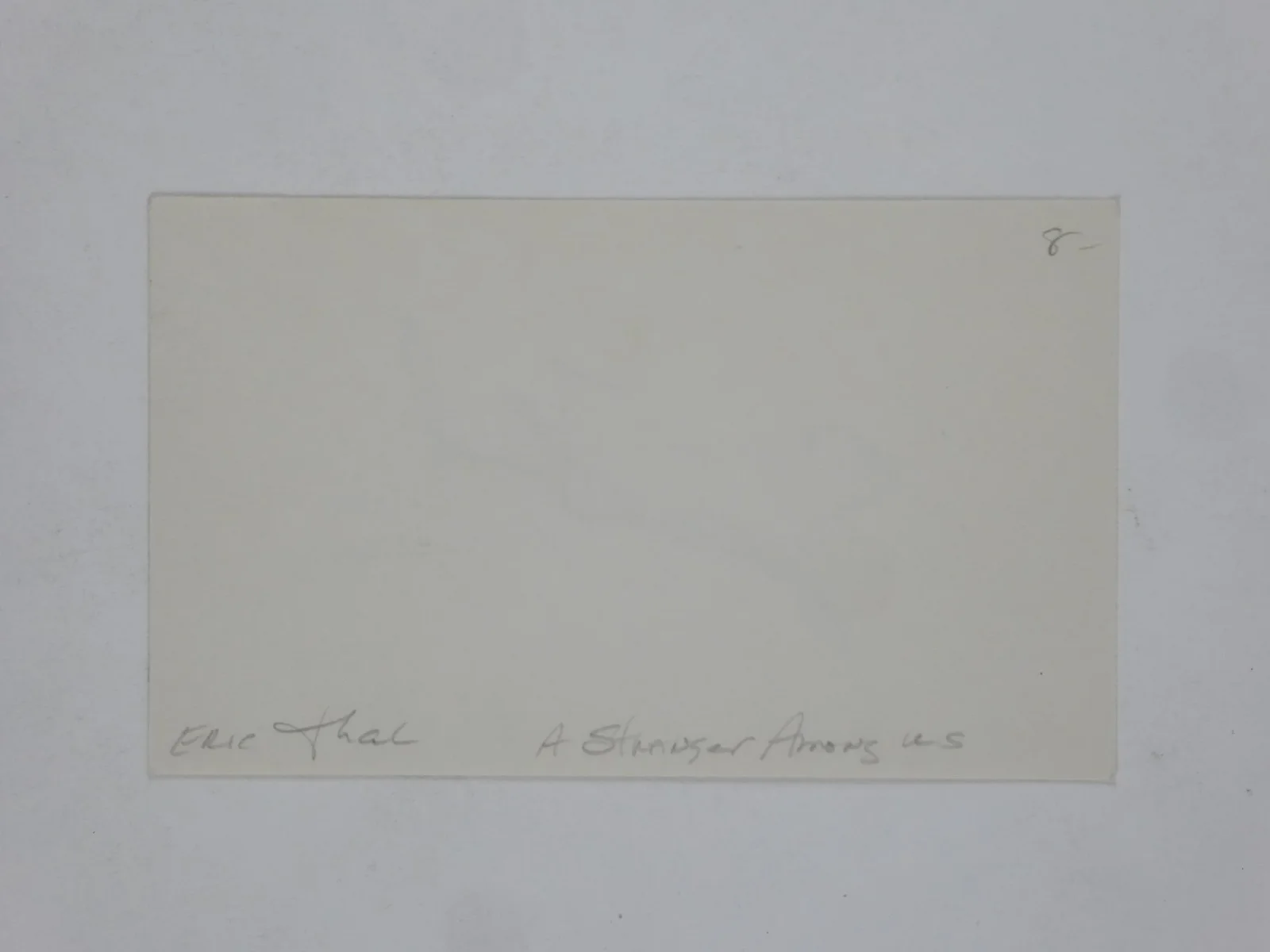 Eric Thal — Eric Thal Hand Signed Autographed 3x5 Index Card Actor A Stranger Among Us, image 2
