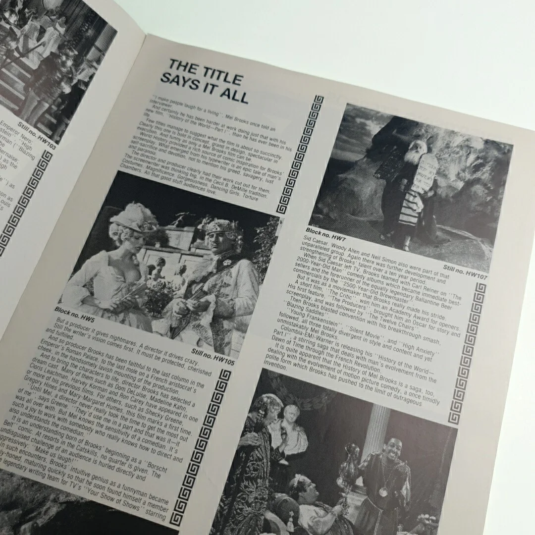 History of the World Part 1 Movie Exhibitors Campaign Book Booklet, изображение 2