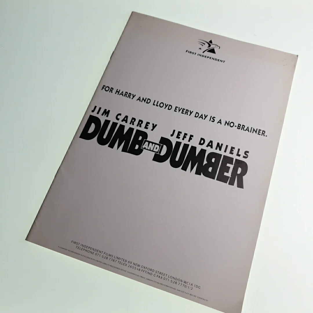 Dumb and Dumber Production Info Press Release Paperback Book, image 2