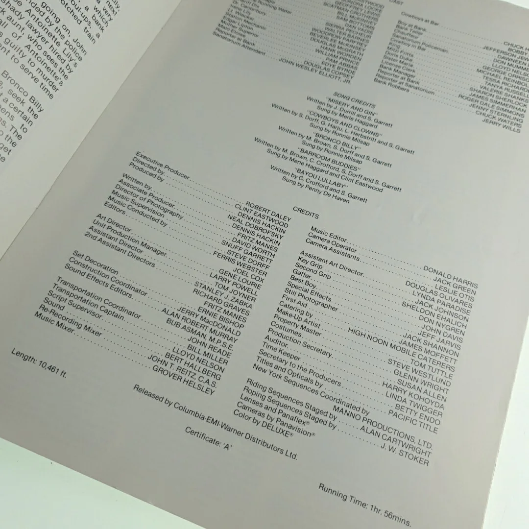 Bronco Billy Clint Eastwood Exhibitors Campaign Book, изображение 4