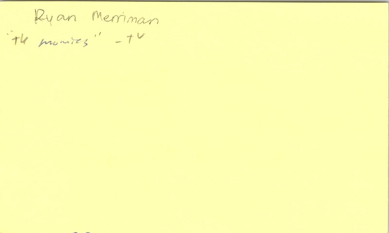 Ryan Merriman — Ryan Merriman Signed 3x5 Index Card The Mommies Autographed, изображение 2
