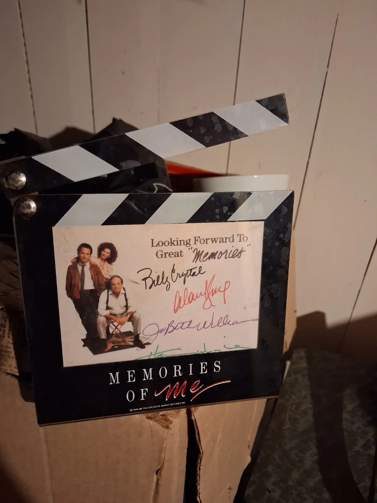 Jobeth Williams, Alan King, Billy Crystal — MEMORIES OF ME MOVIE CAST - AUTOGRAPHED SIGNED PHOTOGRAPH WITH CO-SIGNERS