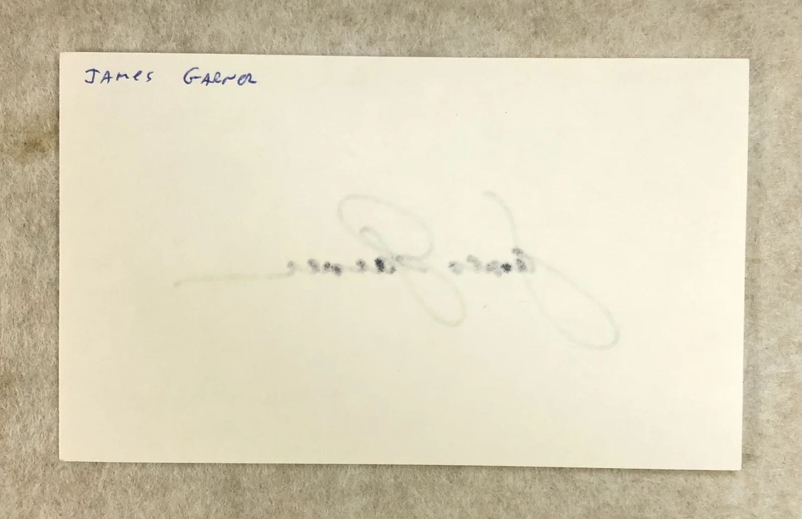 James Garner Actor Western TV Series Maverick Signed Autographed 3x5 Card, image 2