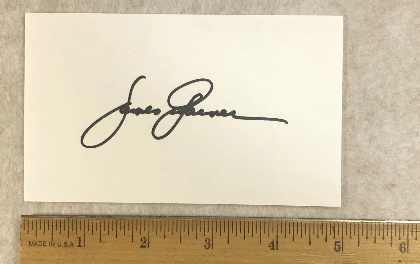 James Garner Actor Western TV Series Maverick Signed Autographed 3x5 Card, image 3