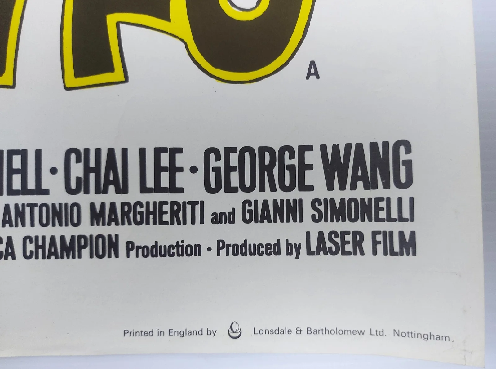 HUCKLEBERRY FINN / HERCULES AGAINST KUNG FU ORIGINAL UK QUAD DB FILM POSTER 1974, изображение 5
