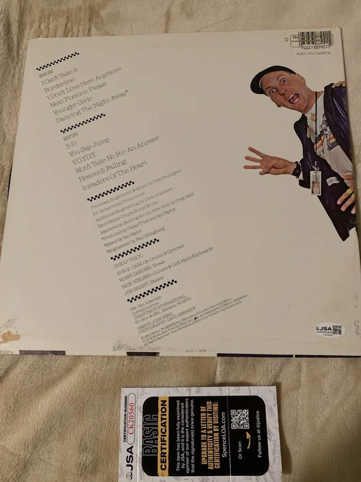 Cheap Trick JSA Signed Autograph Album Vinyl Next Position Zander, Nielsen, image 3