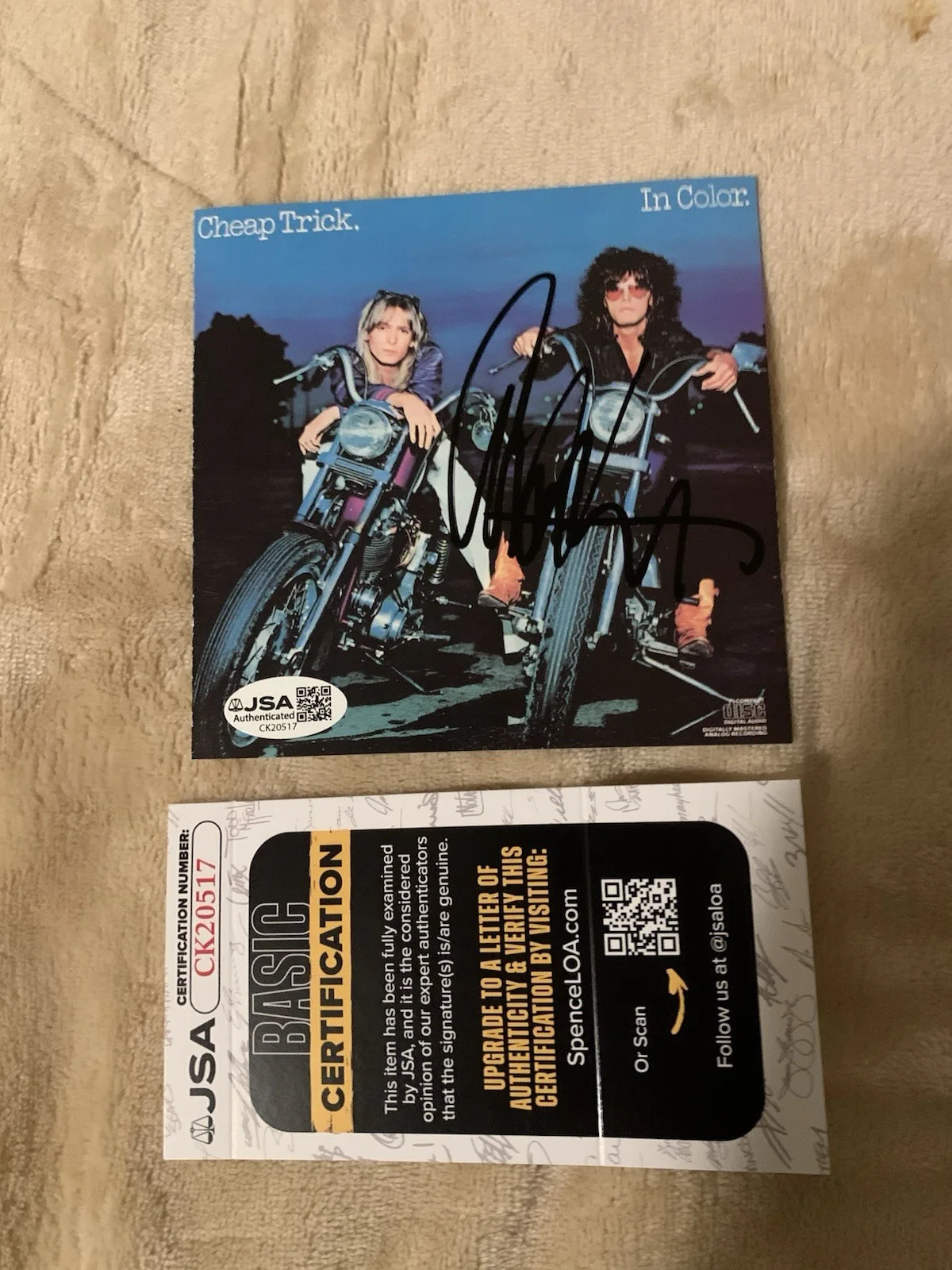 CHEAP TRICK AUTOGRAPHED JSA COA SIGNED CD Cover Tom Petersson, image 2