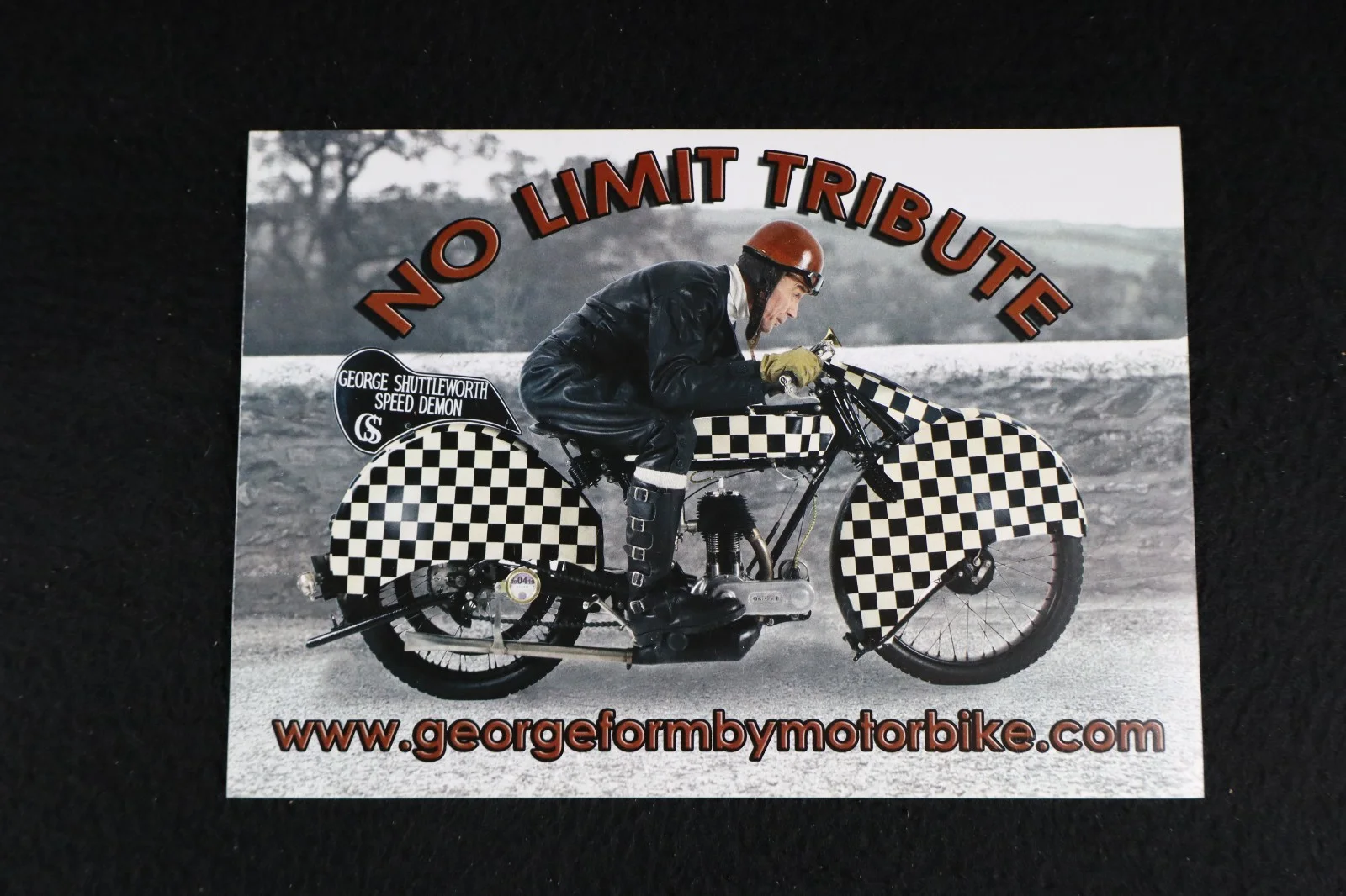 Autographed Photo George Shuttleworth Speed Demon Ink Signed, image 2