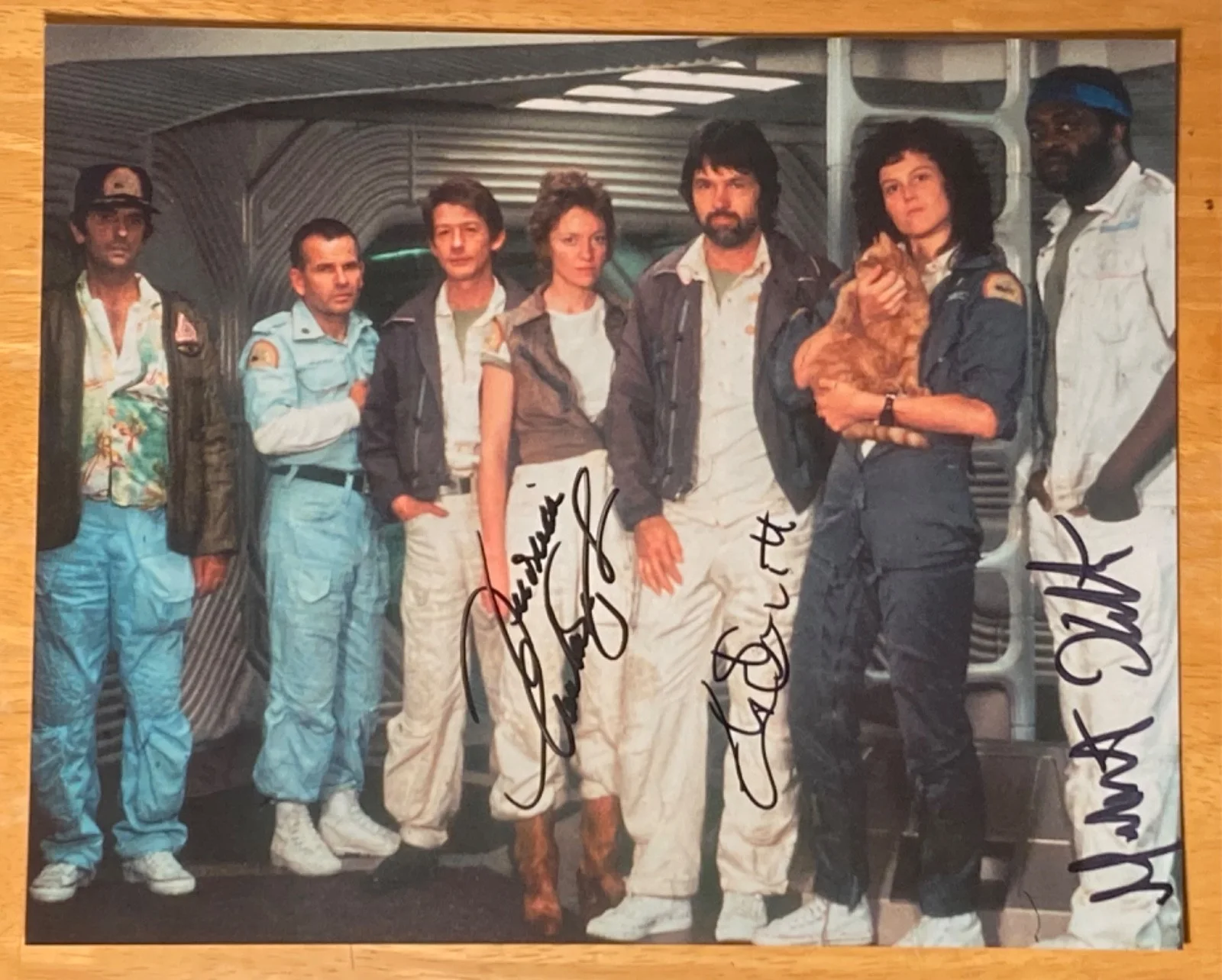 3x SIGNED Alien Movie Cast Photo 10x8 - Yaphet Kotto, Tom Skerritt, V Cartwright, изображение 2