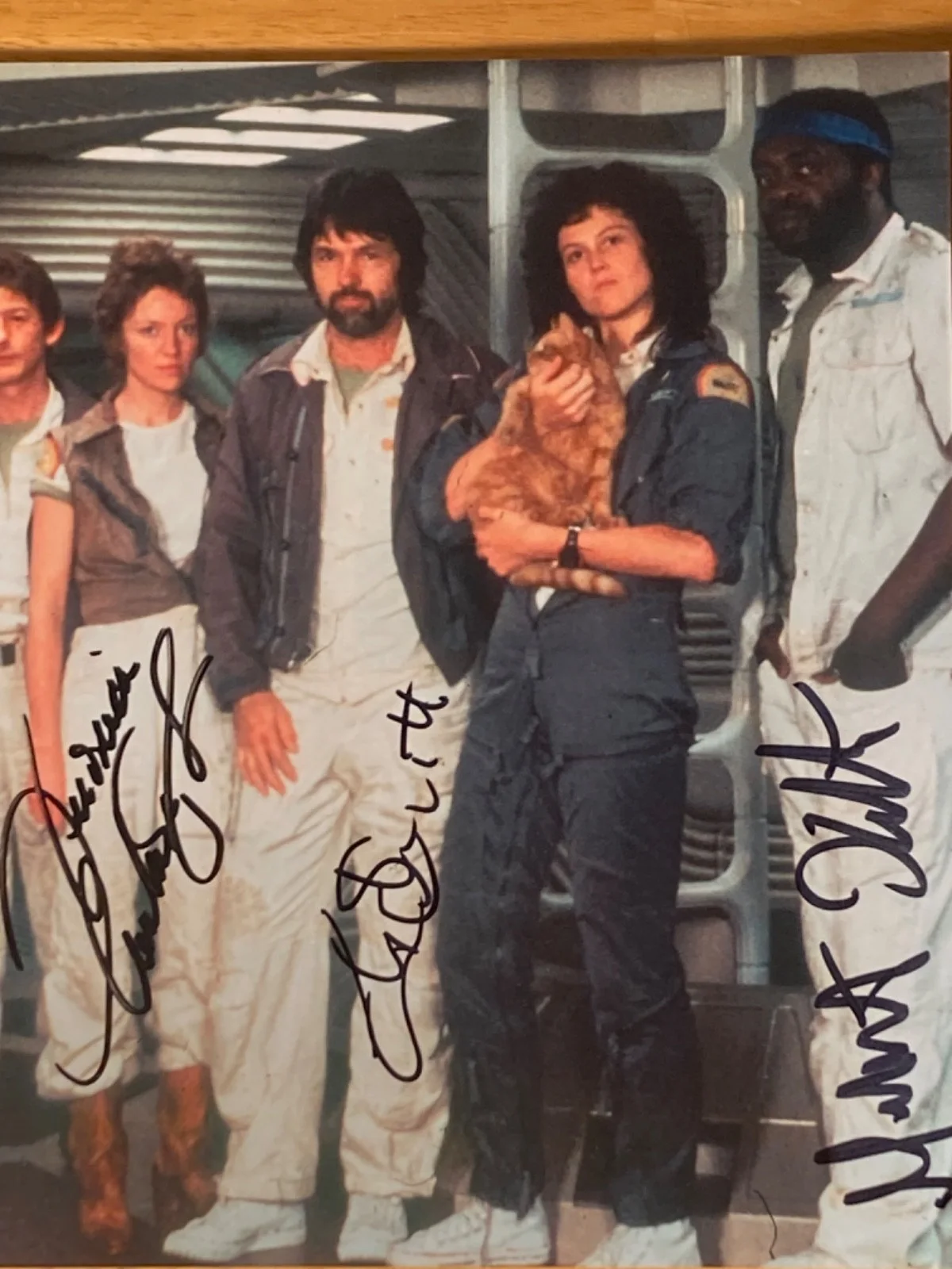 3x SIGNED Alien Movie Cast Photo 10x8 - Yaphet Kotto, Tom Skerritt, V Cartwright, изображение 3