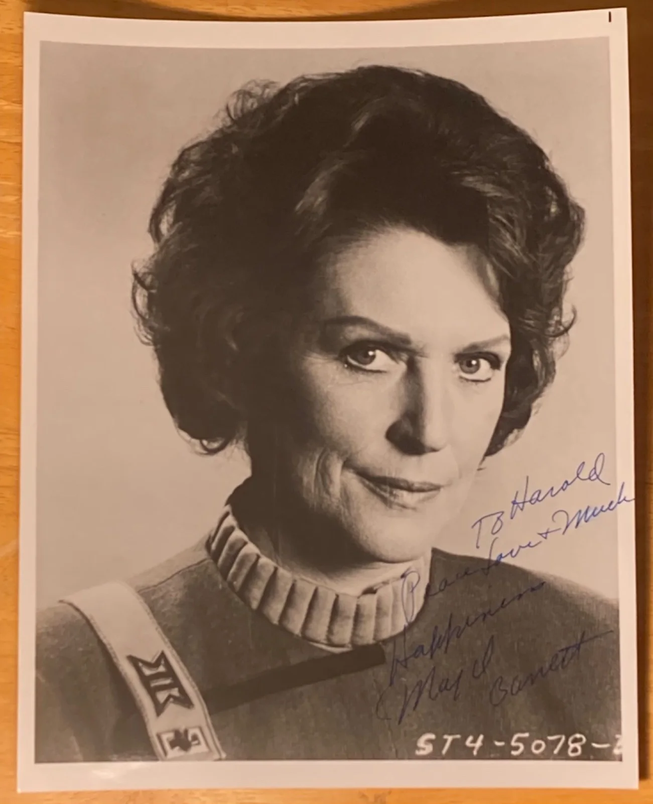 Hand SIGNED Majel Barrett Vintage 8x10 Photo - Star Trek Nurse Chapel, Lwaxana, изображение 2